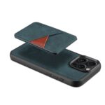For iPhone 16 Pro ESEBLE E2 Retro Texture Card Slots MagSafe RFID Leather Case(Dark Green) - Image 3