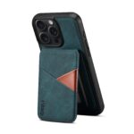 For iPhone 16 Pro ESEBLE E2 Retro Texture Card Slots MagSafe RFID Leather Case(Dark Green) - Image 4