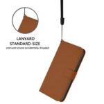 For iPhone 17 Pro Max Skin Feel Solid Color Leather Phone Case with Lanyard(Brown) - Image 5