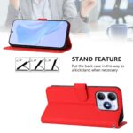 For iPhone 17 Pro Max Skin Feel Solid Color Leather Phone Case with Lanyard(Red) - Image 3