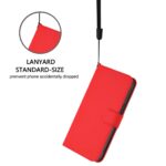 For iPhone 17 Pro Max Skin Feel Solid Color Leather Phone Case with Lanyard(Red) - Image 6