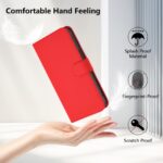 For iPhone 17 Pro Max Skin Feel Solid Color Leather Phone Case with Lanyard(Red) - Image 7