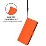 For iPhone 17 Pro Max Skin Feel Solid Color Leather Phone Case with Lanyard(Orange) - Image 5