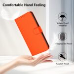 For iPhone 17 Pro Max Skin Feel Solid Color Leather Phone Case with Lanyard(Orange) - Image 8