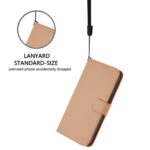 For iPhone 17 Pro Max Skin Feel Solid Color Leather Phone Case with Lanyard(Nude) - Image 5