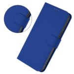 For iPhone 17 Pro Max Skin Feel Solid Color Leather Phone Case with Lanyard(Dark Blue) - Image 2