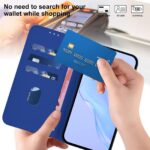 For iPhone 17 Pro Max Skin Feel Solid Color Leather Phone Case with Lanyard(Dark Blue) - Image 6