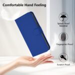 For iPhone 17 Pro Max Skin Feel Solid Color Leather Phone Case with Lanyard(Dark Blue) - Image 8