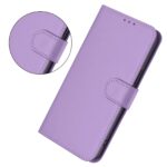 For iPhone 17 Pro Max Skin Feel Solid Color Leather Phone Case with Lanyard(Lavender Purple) - Image 2