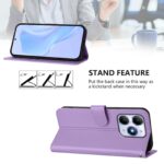 For iPhone 17 Pro Max Skin Feel Solid Color Leather Phone Case with Lanyard(Lavender Purple) - Image 3