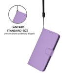 For iPhone 17 Pro Max Skin Feel Solid Color Leather Phone Case with Lanyard(Lavender Purple) - Image 4
