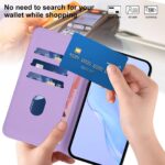 For iPhone 17 Pro Max Skin Feel Solid Color Leather Phone Case with Lanyard(Lavender Purple) - Image 5
