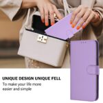 For iPhone 17 Pro Max Skin Feel Solid Color Leather Phone Case with Lanyard(Lavender Purple) - Image 6
