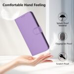 For iPhone 17 Pro Max Skin Feel Solid Color Leather Phone Case with Lanyard(Lavender Purple) - Image 8