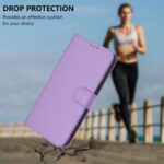 For iPhone 17 Pro Max Skin Feel Solid Color Leather Phone Case with Lanyard(Lavender Purple) - Image 9