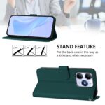 For iPhone 17 Pro Max Skin Feel Solid Color Leather Phone Case with Lanyard(Dark Green) - Image 3