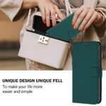 For iPhone 17 Pro Max Skin Feel Solid Color Leather Phone Case with Lanyard(Dark Green) - Image 4