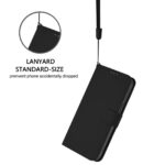 For iPhone 17 Pro Max Skin Feel Solid Color Leather Phone Case with Lanyard(Black) - Image 5