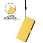 For iPhone 17 Pro Max Skin Feel Solid Color Leather Phone Case with Lanyard(Lemon Yellow) - Image 5