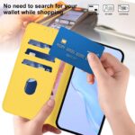 For iPhone 17 Pro Max Skin Feel Solid Color Leather Phone Case with Lanyard(Lemon Yellow) - Image 6