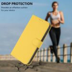 For iPhone 17 Pro Max Skin Feel Solid Color Leather Phone Case with Lanyard(Lemon Yellow) - Image 9