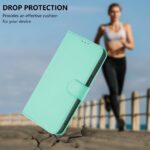 For iPhone 17 Pro Max Skin Feel Solid Color Leather Phone Case with Lanyard(Mint Green) - Image 9