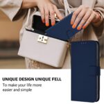 For iPhone 17 Pro Max Skin Feel Solid Color Leather Phone Case with Lanyard(Navy Blue) - Image 4