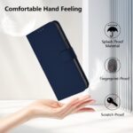 For iPhone 17 Pro Max Skin Feel Solid Color Leather Phone Case with Lanyard(Navy Blue) - Image 8