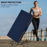 For iPhone 17 Pro Max Skin Feel Solid Color Leather Phone Case with Lanyard(Navy Blue) - Image 9