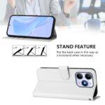 For iPhone 17 Pro Max Skin Feel Solid Color Leather Phone Case with Lanyard(White) - Image 3