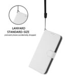 For iPhone 17 Pro Max Skin Feel Solid Color Leather Phone Case with Lanyard(White) - Image 5