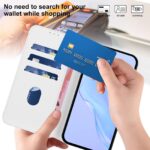 For iPhone 17 Pro Max Skin Feel Solid Color Leather Phone Case with Lanyard(White) - Image 6