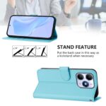 For iPhone 17 Pro Max Skin Feel Solid Color Leather Phone Case with Lanyard(Sky Blue) - Image 3
