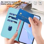 For iPhone 17 Pro Max Skin Feel Solid Color Leather Phone Case with Lanyard(Sky Blue) - Image 6