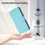 For iPhone 17 Pro Max Skin Feel Solid Color Leather Phone Case with Lanyard(Sky Blue) - Image 8