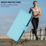 For iPhone 17 Pro Max Skin Feel Solid Color Leather Phone Case with Lanyard(Sky Blue) - Image 9