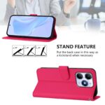 For iPhone 17 Pro Max Skin Feel Solid Color Leather Phone Case with Lanyard(Rose Red) - Image 3