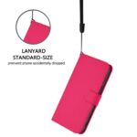 For iPhone 17 Pro Max Skin Feel Solid Color Leather Phone Case with Lanyard(Rose Red) - Image 5
