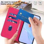 For iPhone 17 Pro Max Skin Feel Solid Color Leather Phone Case with Lanyard(Rose Red) - Image 6
