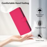 For iPhone 17 Pro Max Skin Feel Solid Color Leather Phone Case with Lanyard(Rose Red) - Image 8