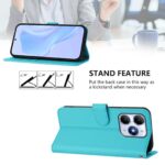 For iPhone 17 Pro Max Skin Feel Solid Color Leather Phone Case with Lanyard(Lake Blue) - Image 3