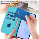 For iPhone 17 Pro Max Skin Feel Solid Color Leather Phone Case with Lanyard(Lake Blue) - Image 6