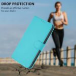 For iPhone 17 Pro Max Skin Feel Solid Color Leather Phone Case with Lanyard(Lake Blue) - Image 9