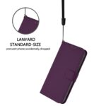 For iPhone 17 Pro Max Skin Feel Solid Color Leather Phone Case with Lanyard(Violet) - Image 5