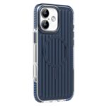 For iPhone 16 Mutural Corrugated Texture Magsafe Magnetic Shockproof Phone Case(Blue)