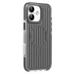 For iPhone 16 Mutural Corrugated Texture Magsafe Magnetic Shockproof Phone Case(Dark Grey)