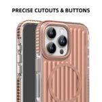 For iPhone 16 Pro Max Mutural Corrugated Texture Magsafe Magnetic Shockproof Phone Case(Silver) - Image 2
