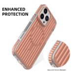 For iPhone 16 Pro Max Mutural Corrugated Texture Magsafe Magnetic Shockproof Phone Case(Silver) - Image 4