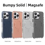 For iPhone 16 Pro Max Mutural Corrugated Texture Magsafe Magnetic Shockproof Phone Case(Silver) - Image 7
