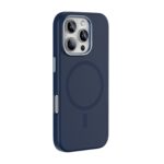 For iPhone 16 Pro Mutural Karen Series Liquid Silicone MagSafe Magnetic Phone Case(Navy Blue)